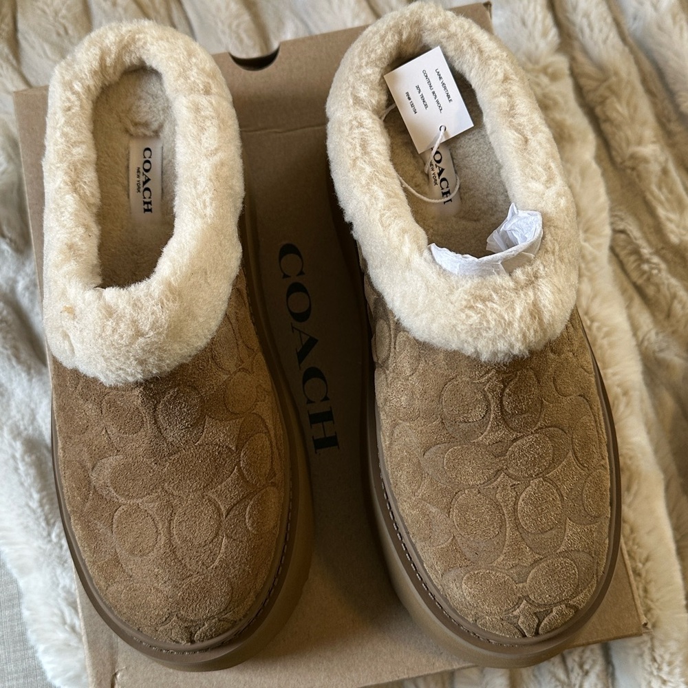 NIB | COACH Cecilia Clog in Signature Suede - Picture 3 of 13